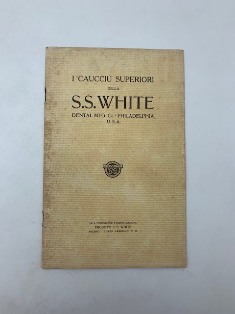 I caucciù superiori della S.S. White Dental MFG Co. Philadelphia (Catalogo)